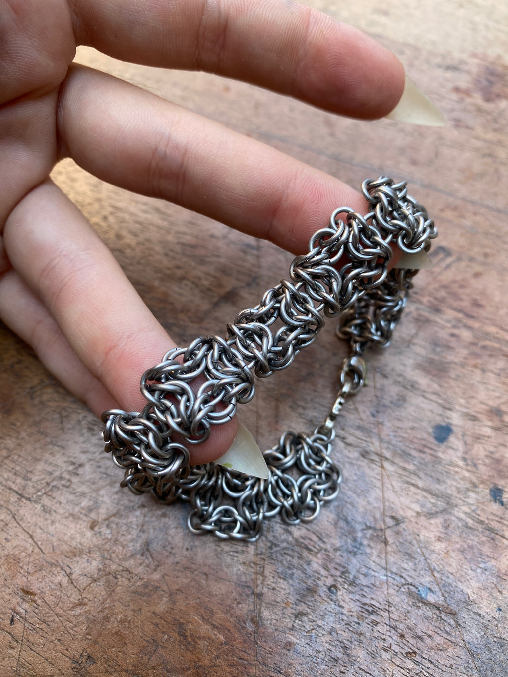 Filigree Stainless Steel Chainmail Bracelet