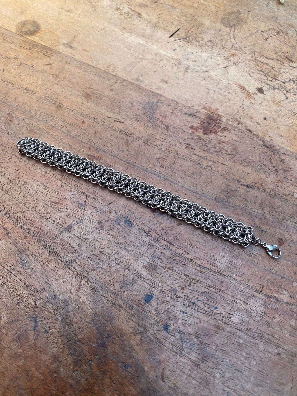 Tight Weave Stainless Steel Chainmail Bracelet
