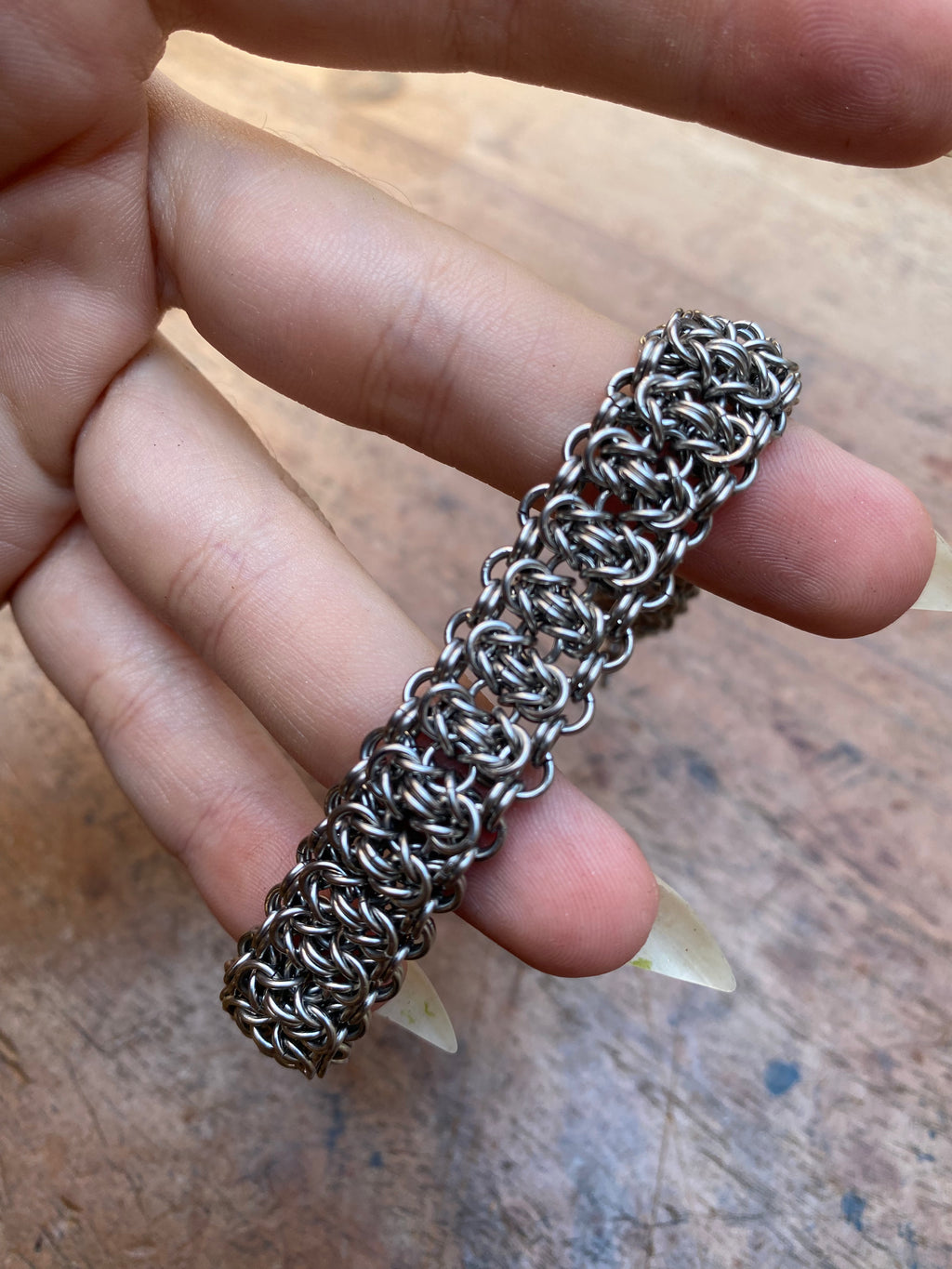 Tight Weave Stainless Steel Chainmail Bracelet