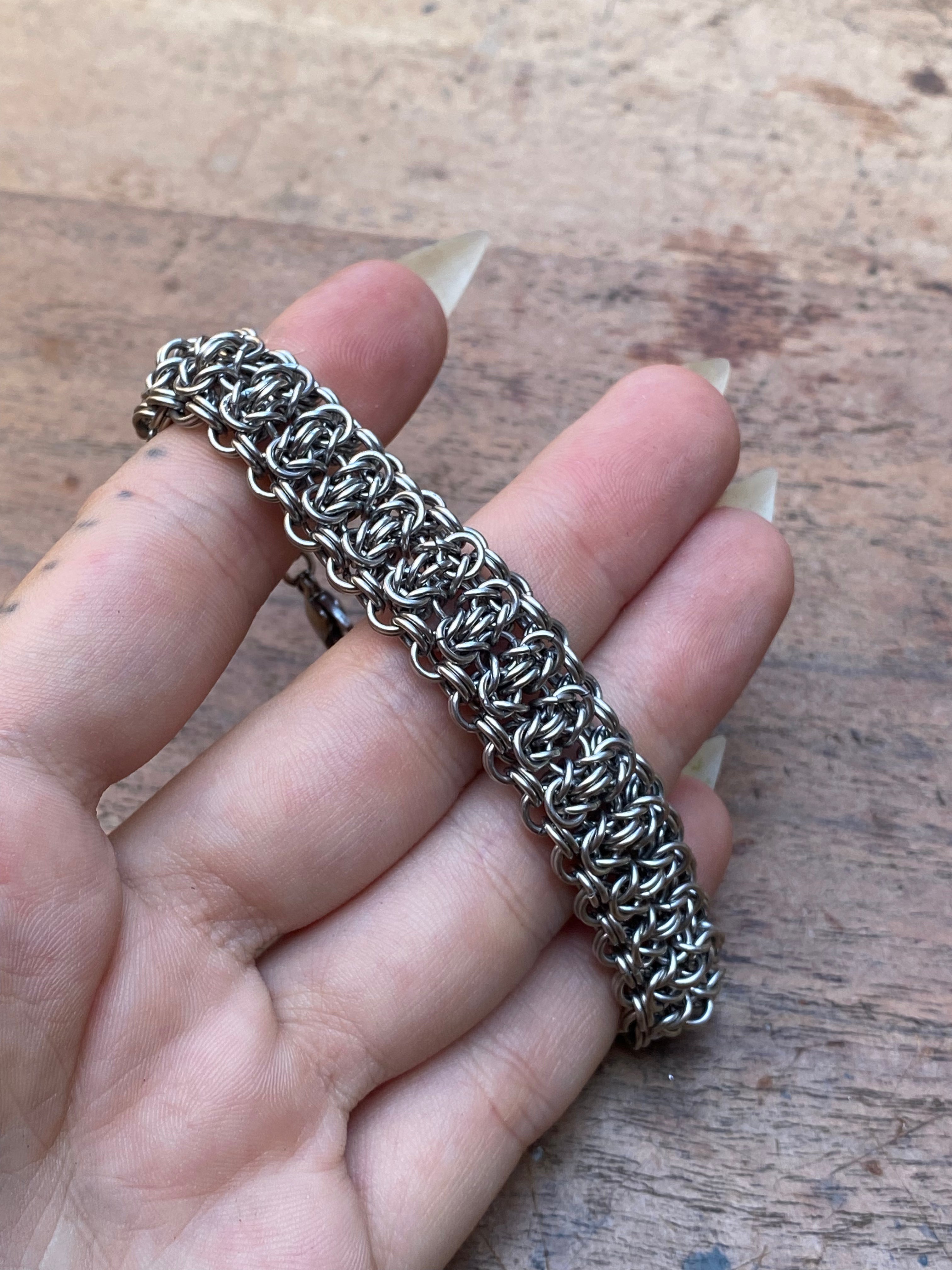 Tight Weave Stainless Steel Chainmail Bracelet