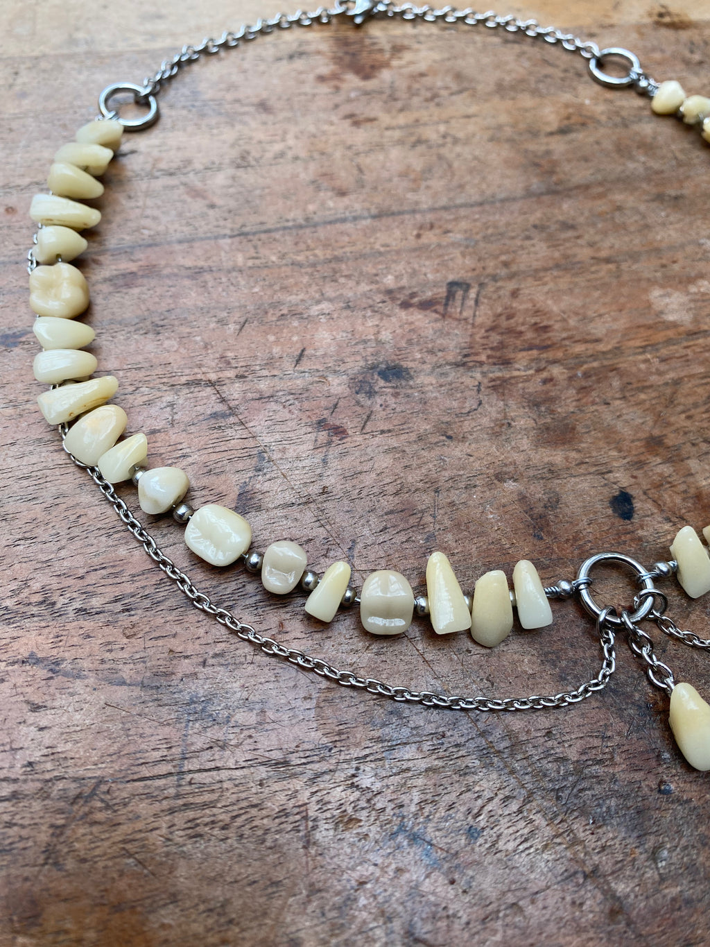Dental Ceramic Teeth and Chains Neckace