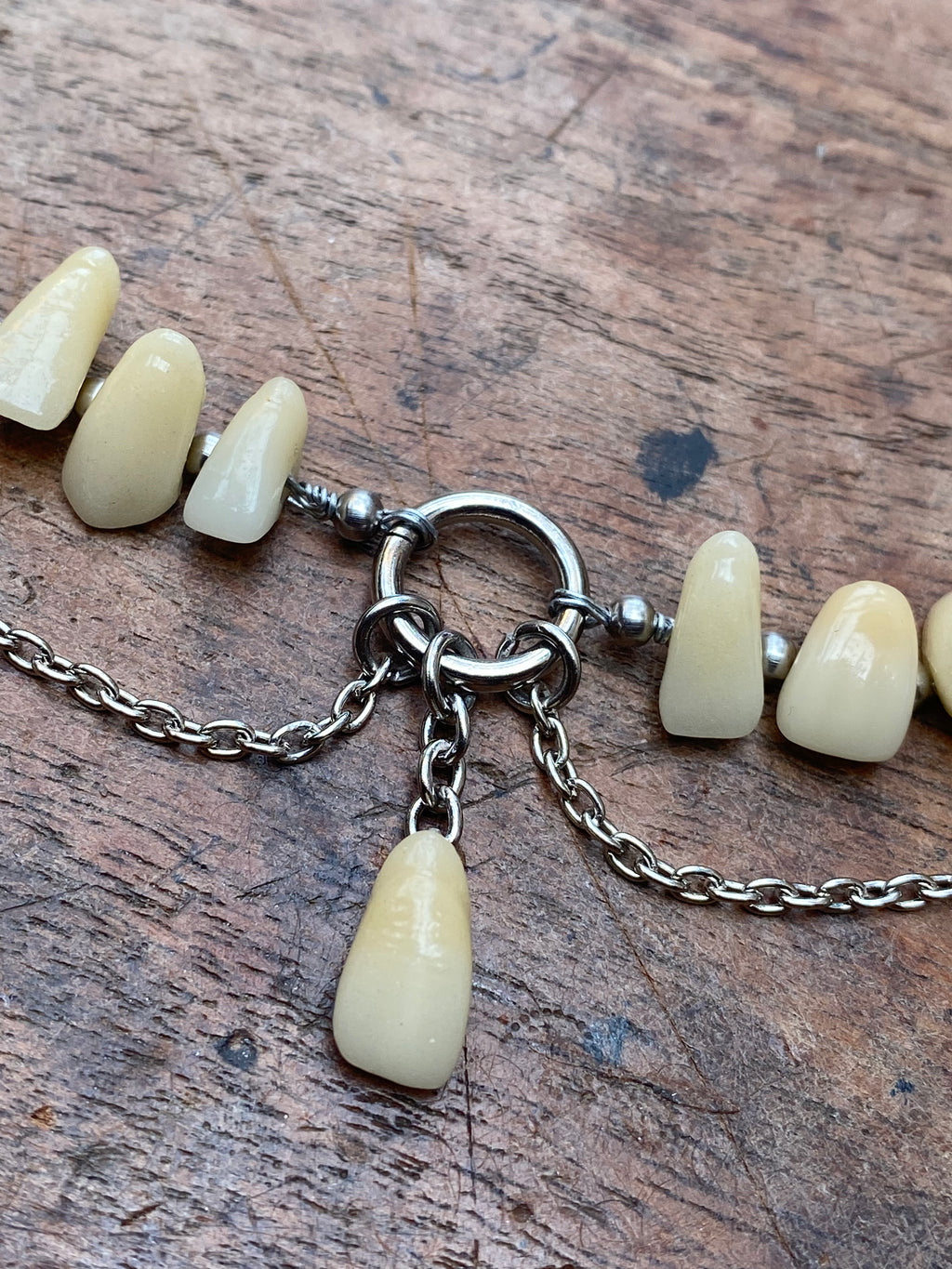Dental Ceramic Teeth and Chains Neckace