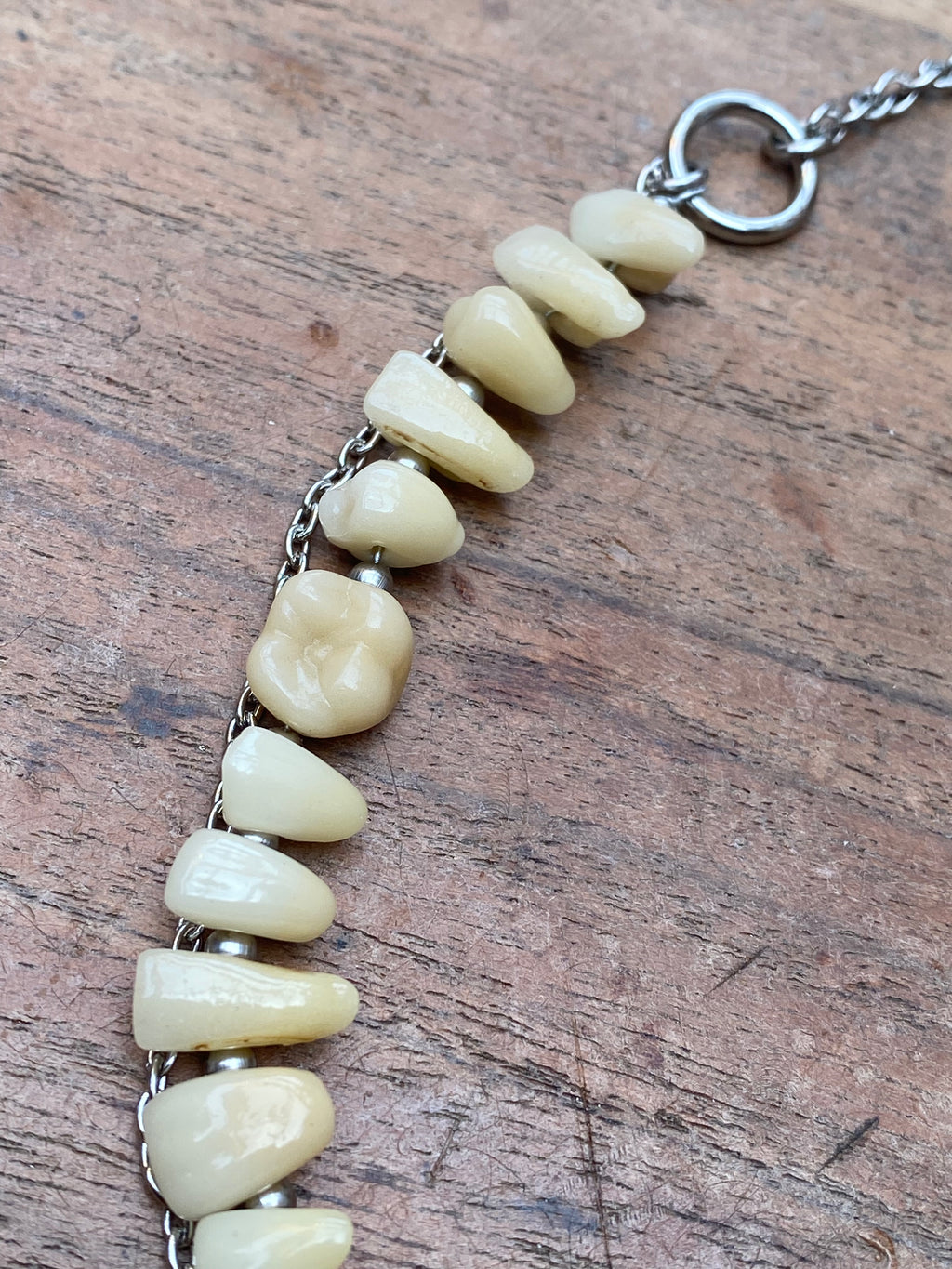 Dental Ceramic Teeth and Chains Neckace