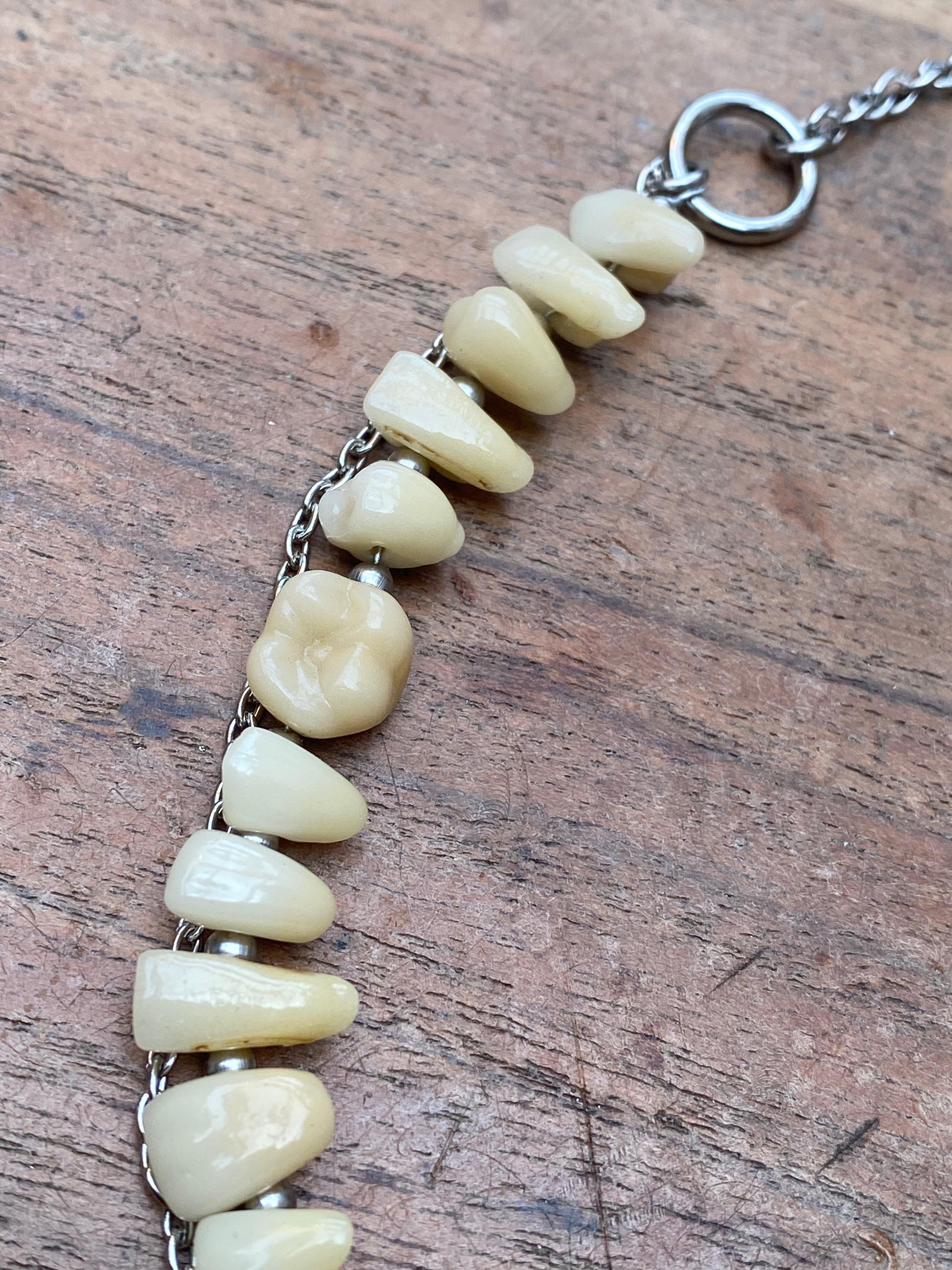 Dental Ceramic Teeth and Chains Neckace