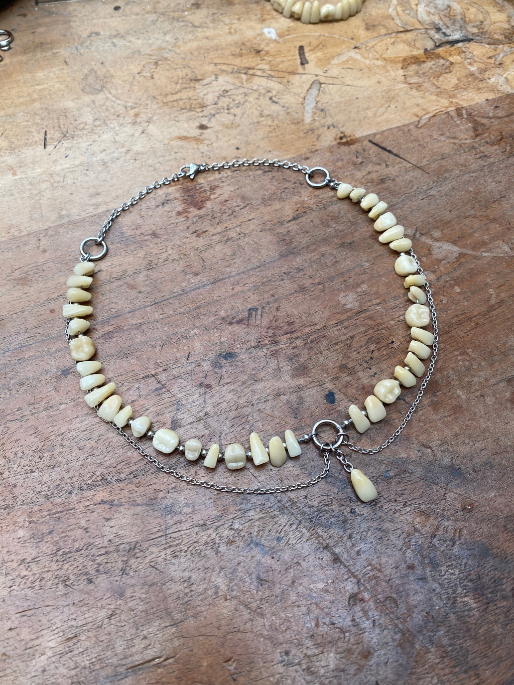 Dental Ceramic Teeth and Chains Neckace