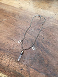 ‘Tears of My Enemies’ Glass Vial and Razors Necklace