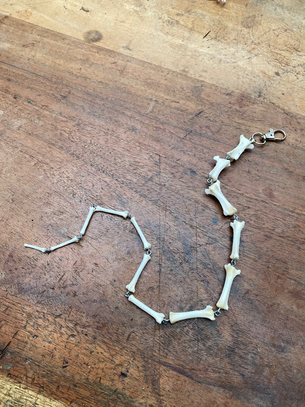 Articulated Fox Tail Bones Keychain