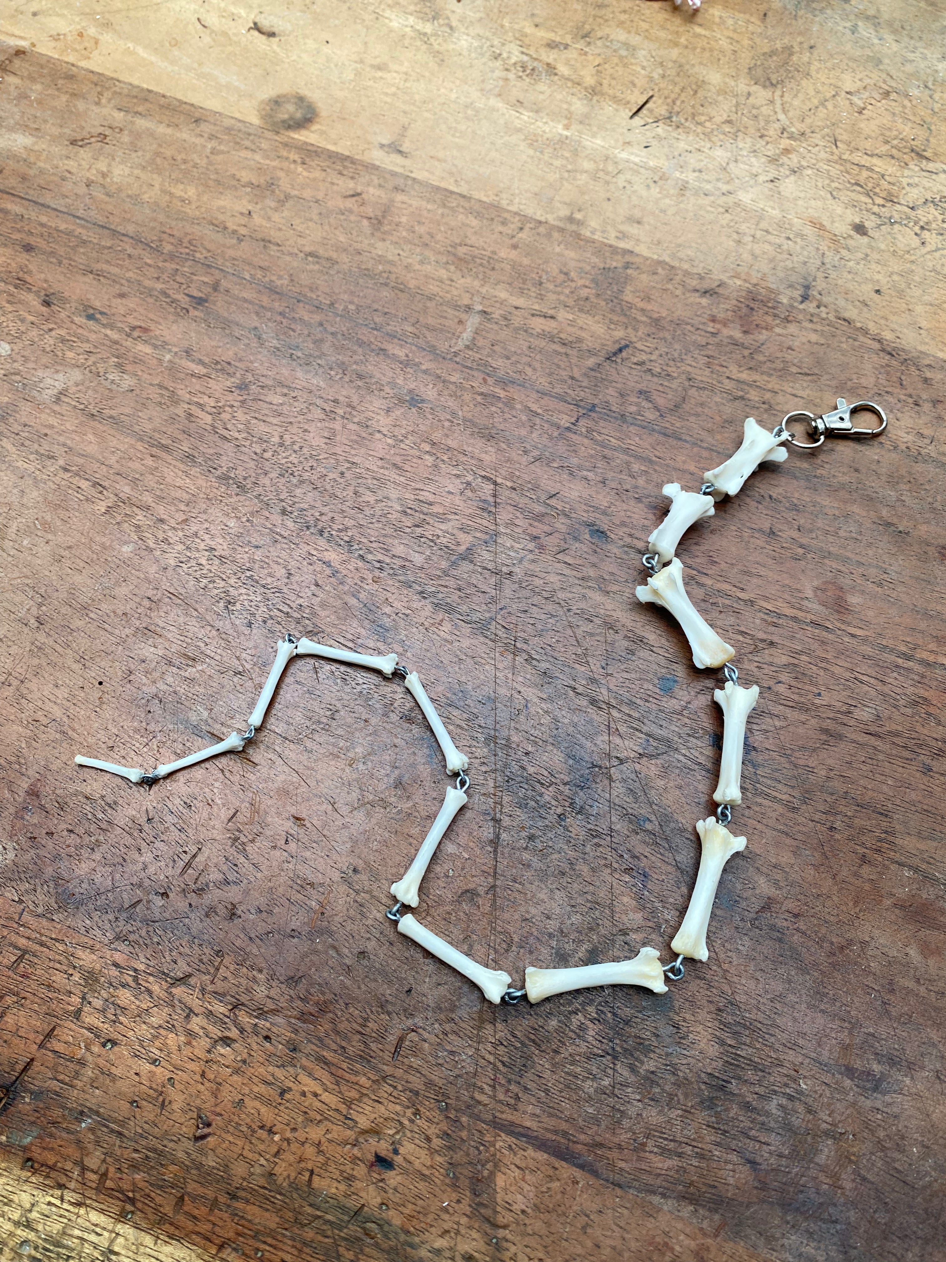 Articulated Fox Tail Bones Keychain
