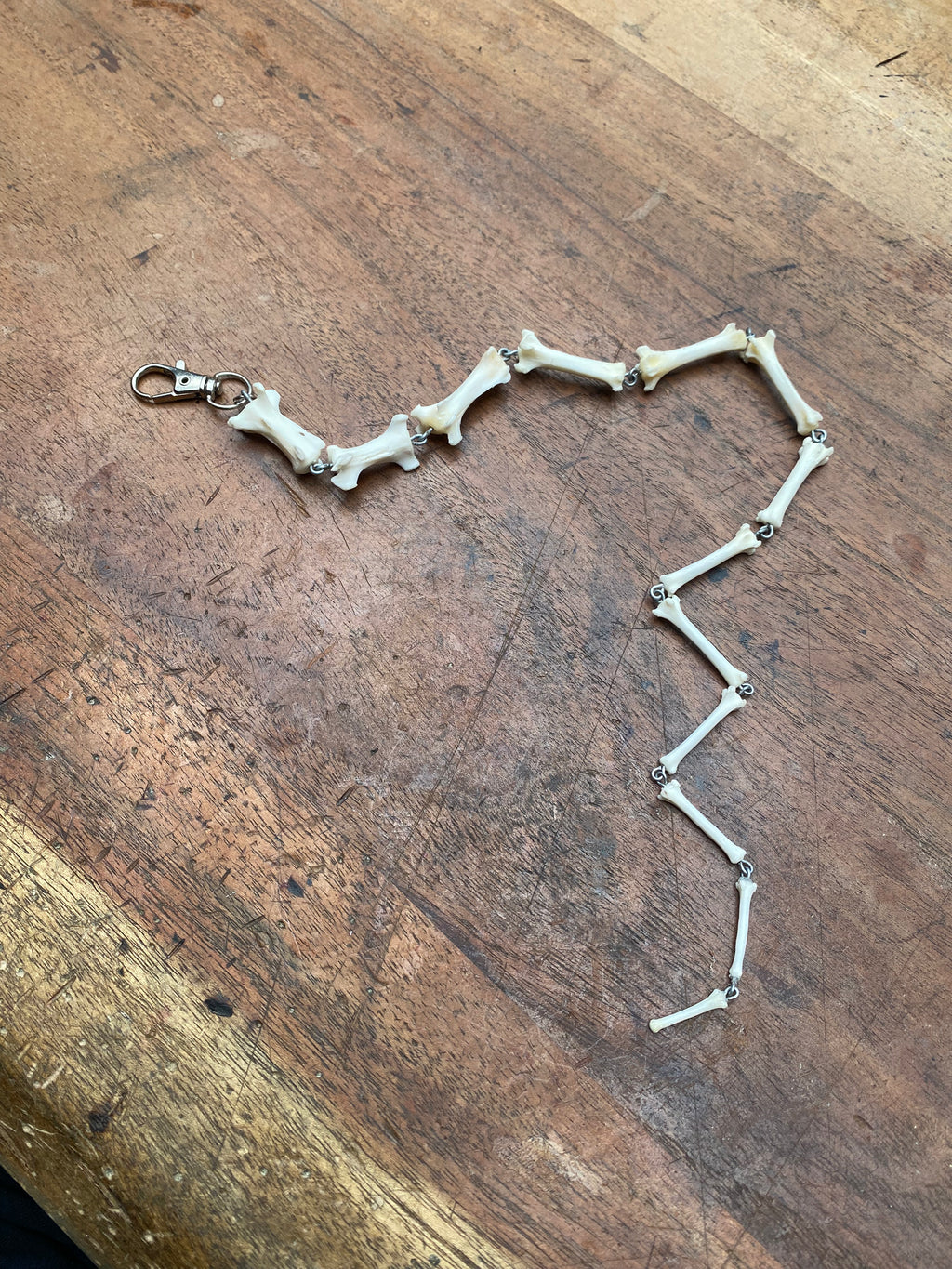 Articulated Fox Tail Bones Keychain