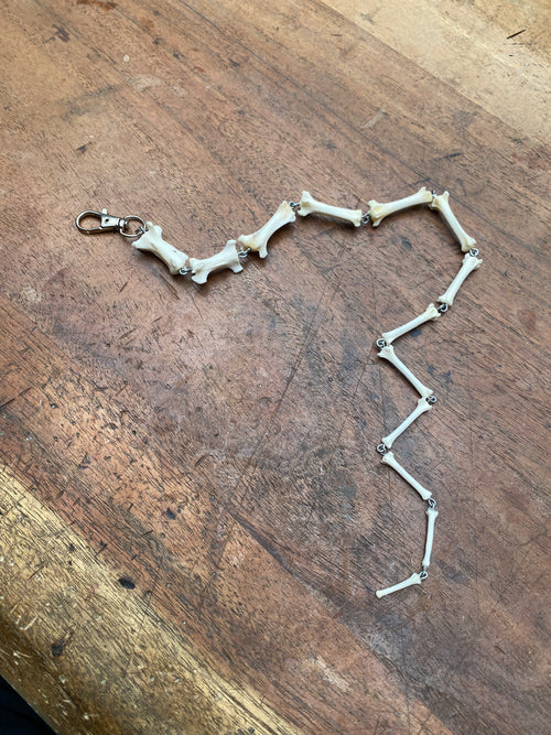Articulated Fox Tail Bones Keychain