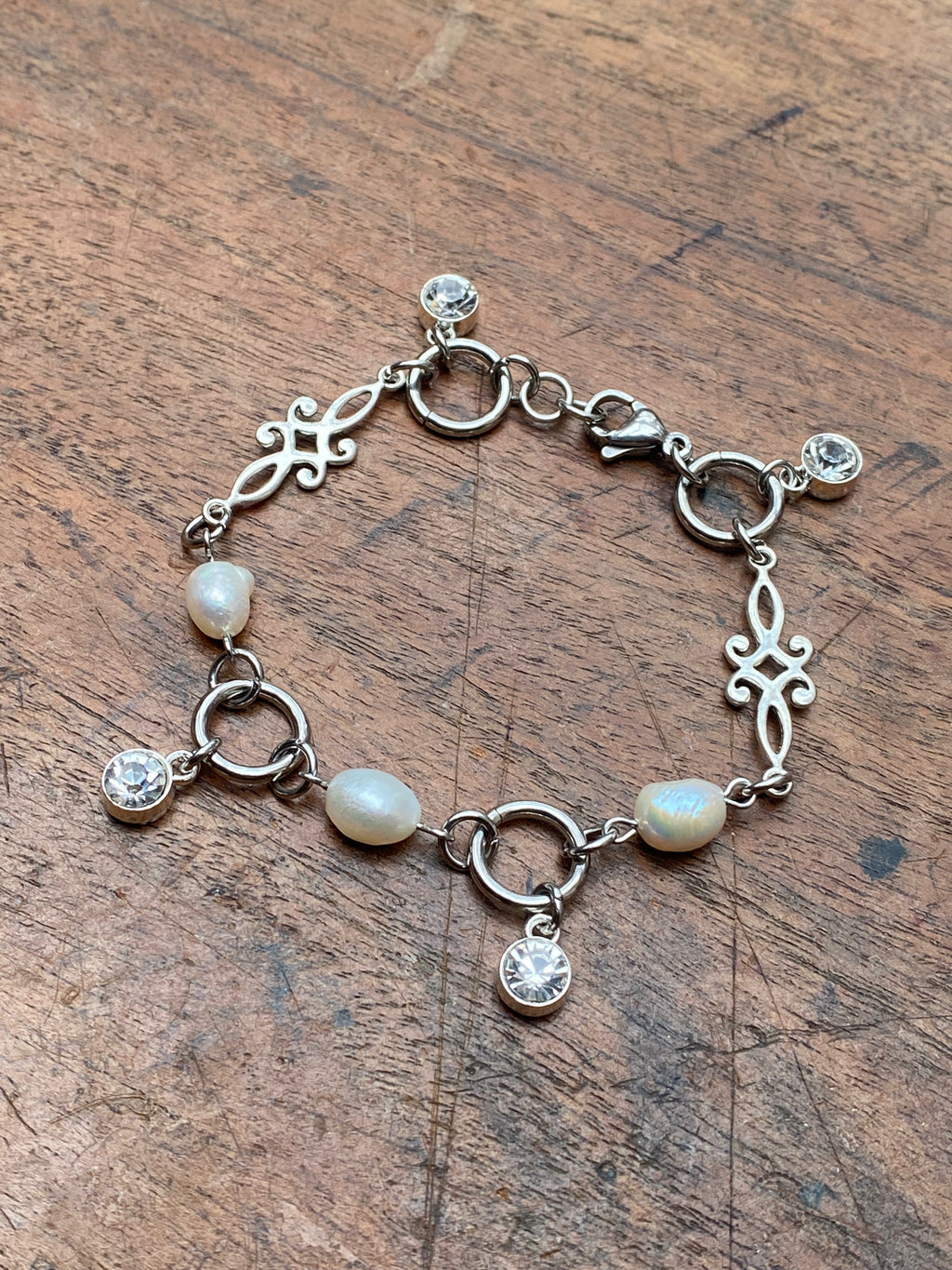 River Pearl Filigree Bracelet