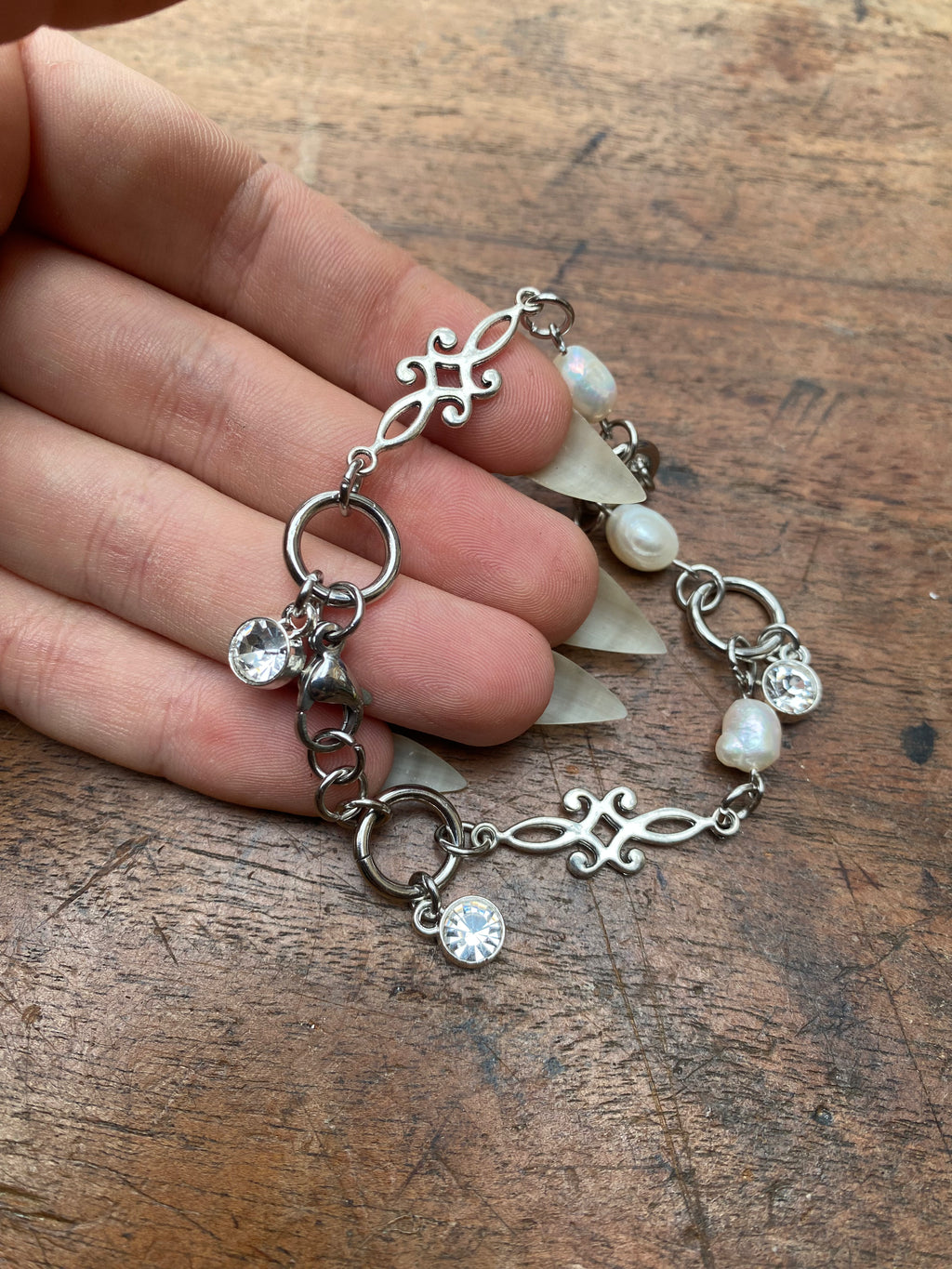 River Pearl Filigree Bracelet