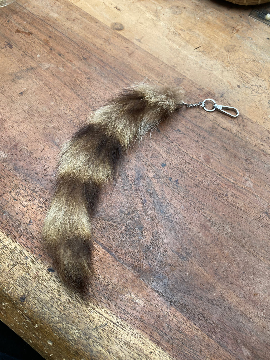 Raccoon Tail Keychain