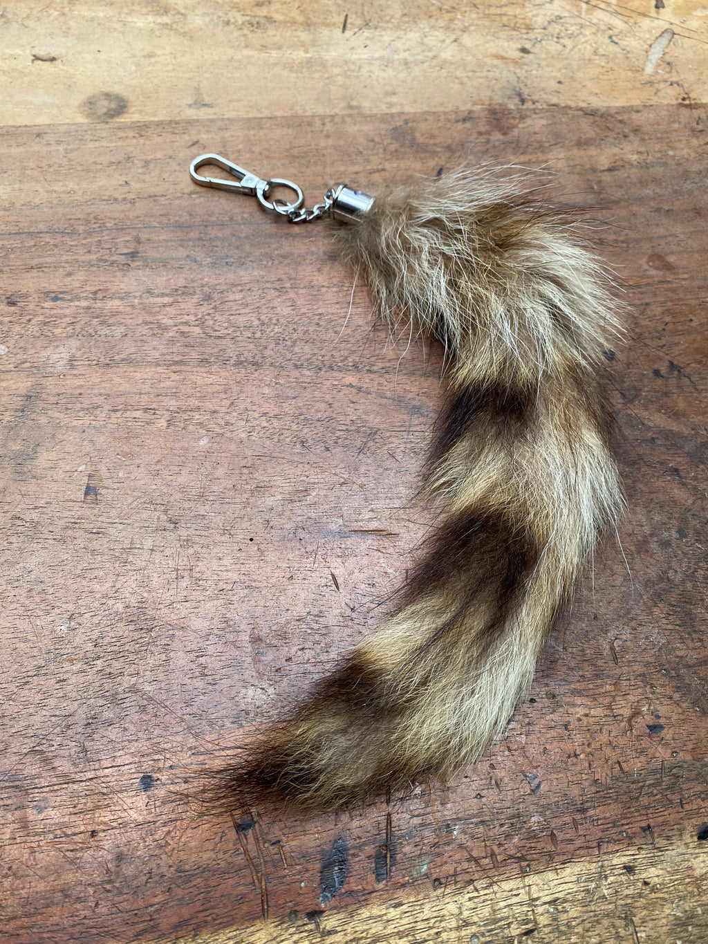 Raccoon Tail Keychain