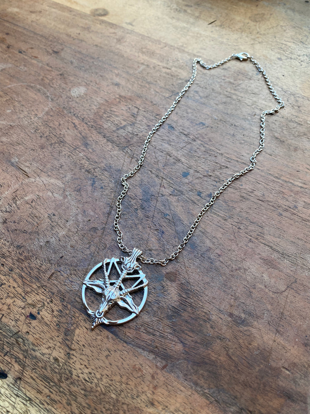 Baphomet Pendant on Chain Necklace
