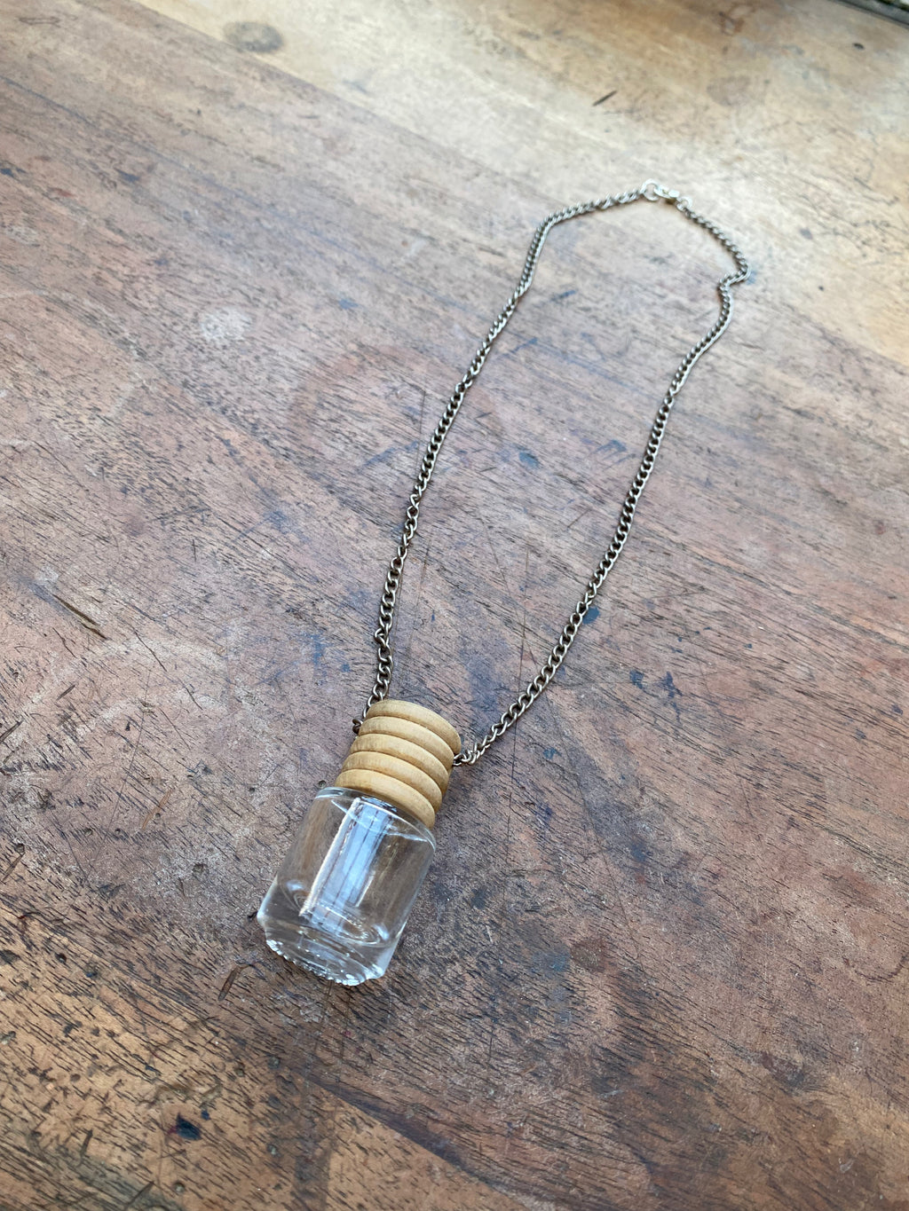 Openable Glass Bottle on Chain Necklace
