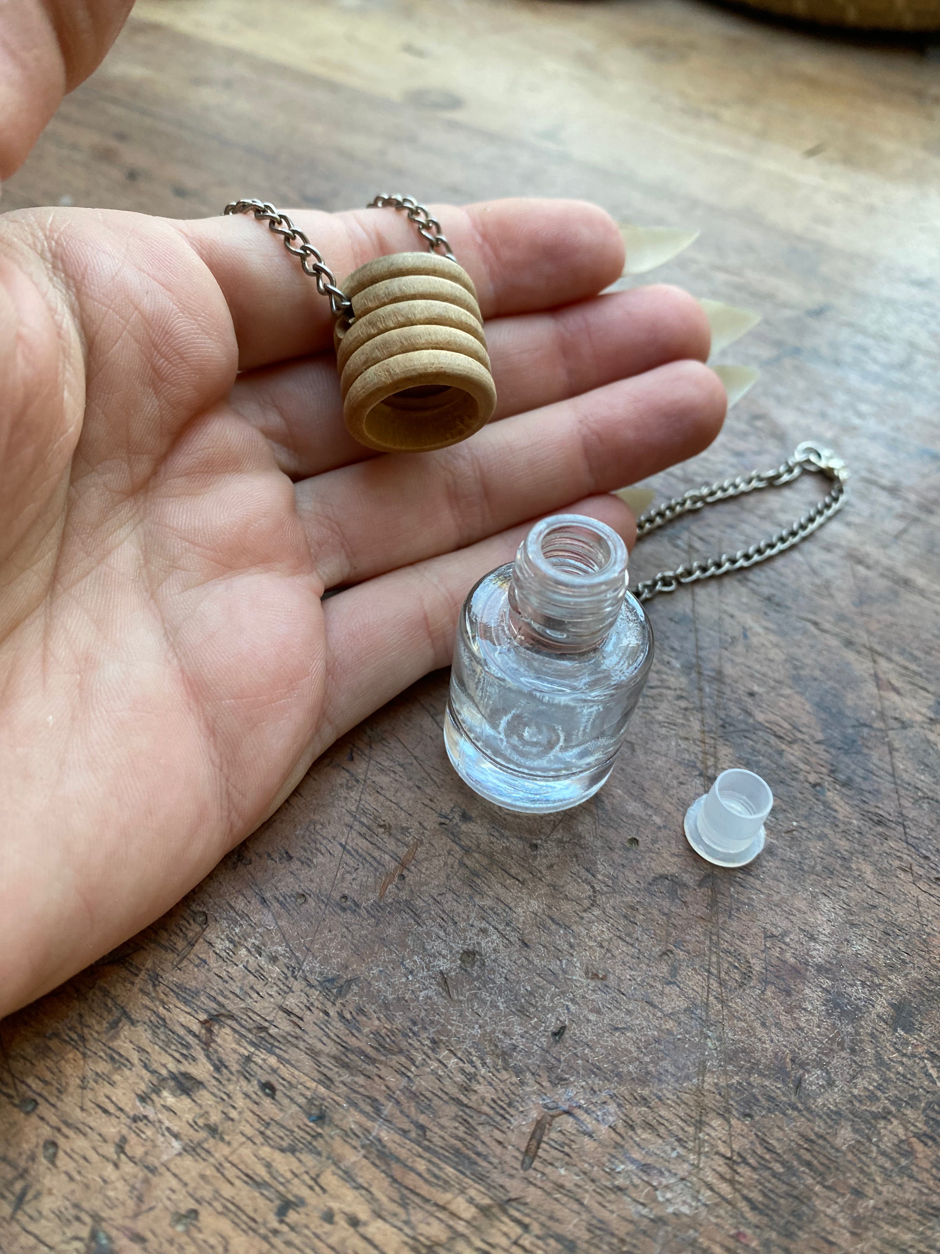 Openable Glass Bottle on Chain Necklace