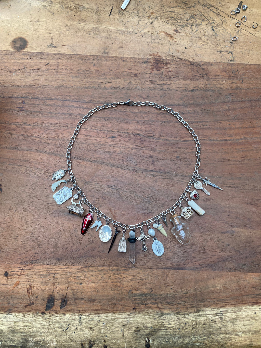 Oddity and Collectible Charms Necklace