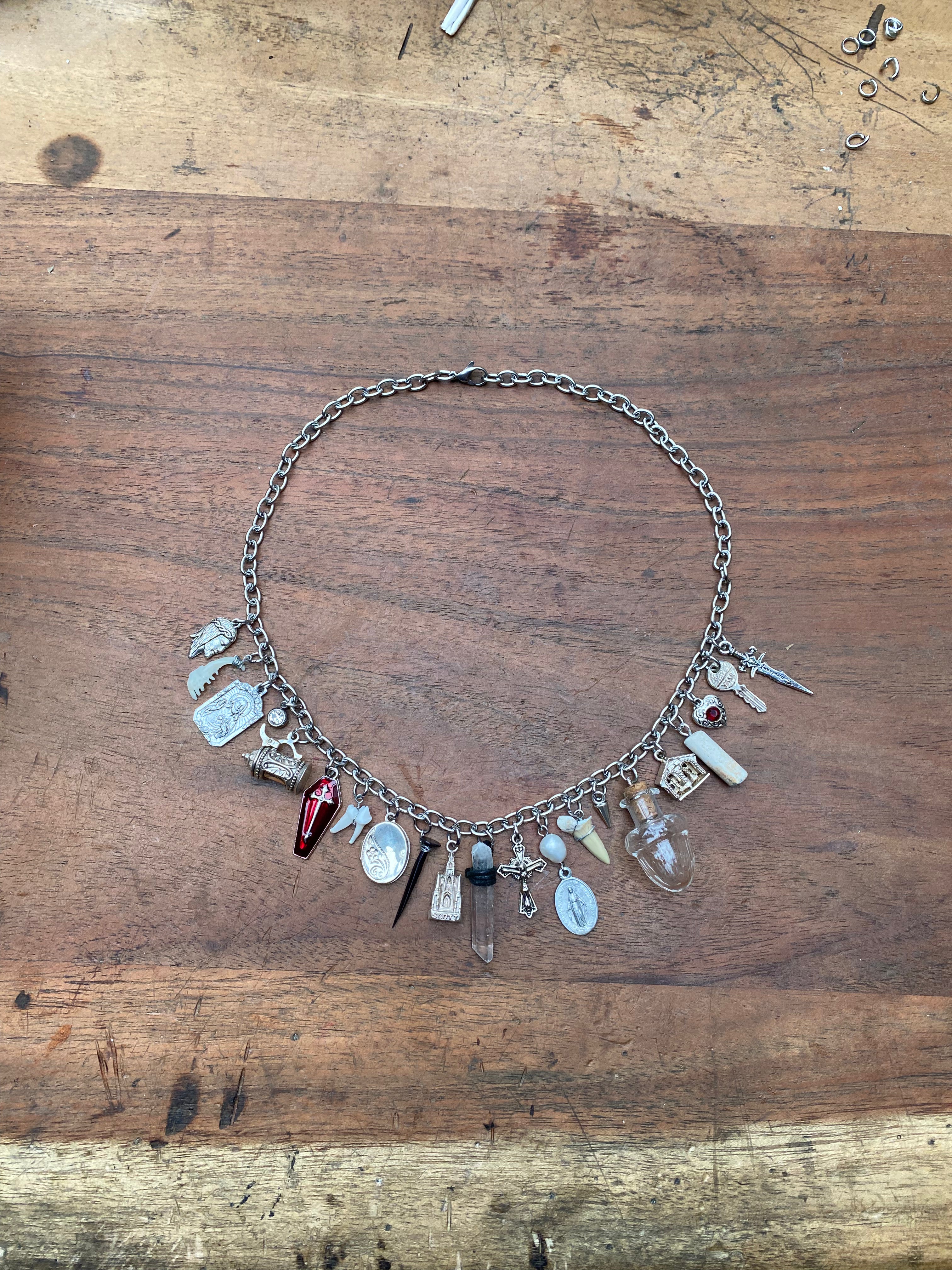 Oddity and Collectible Charms Necklace