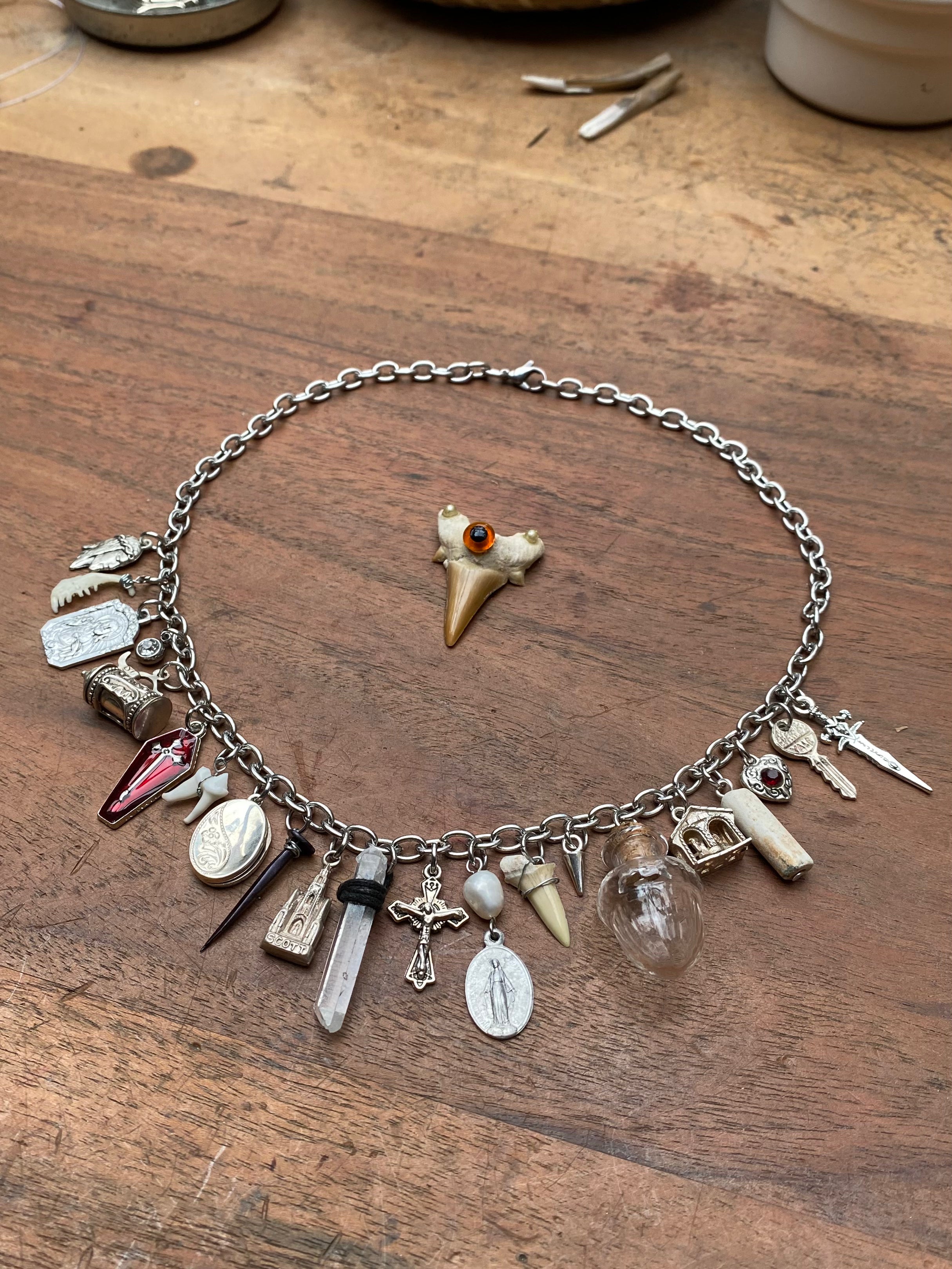 Oddity and Collectible Charms Necklace