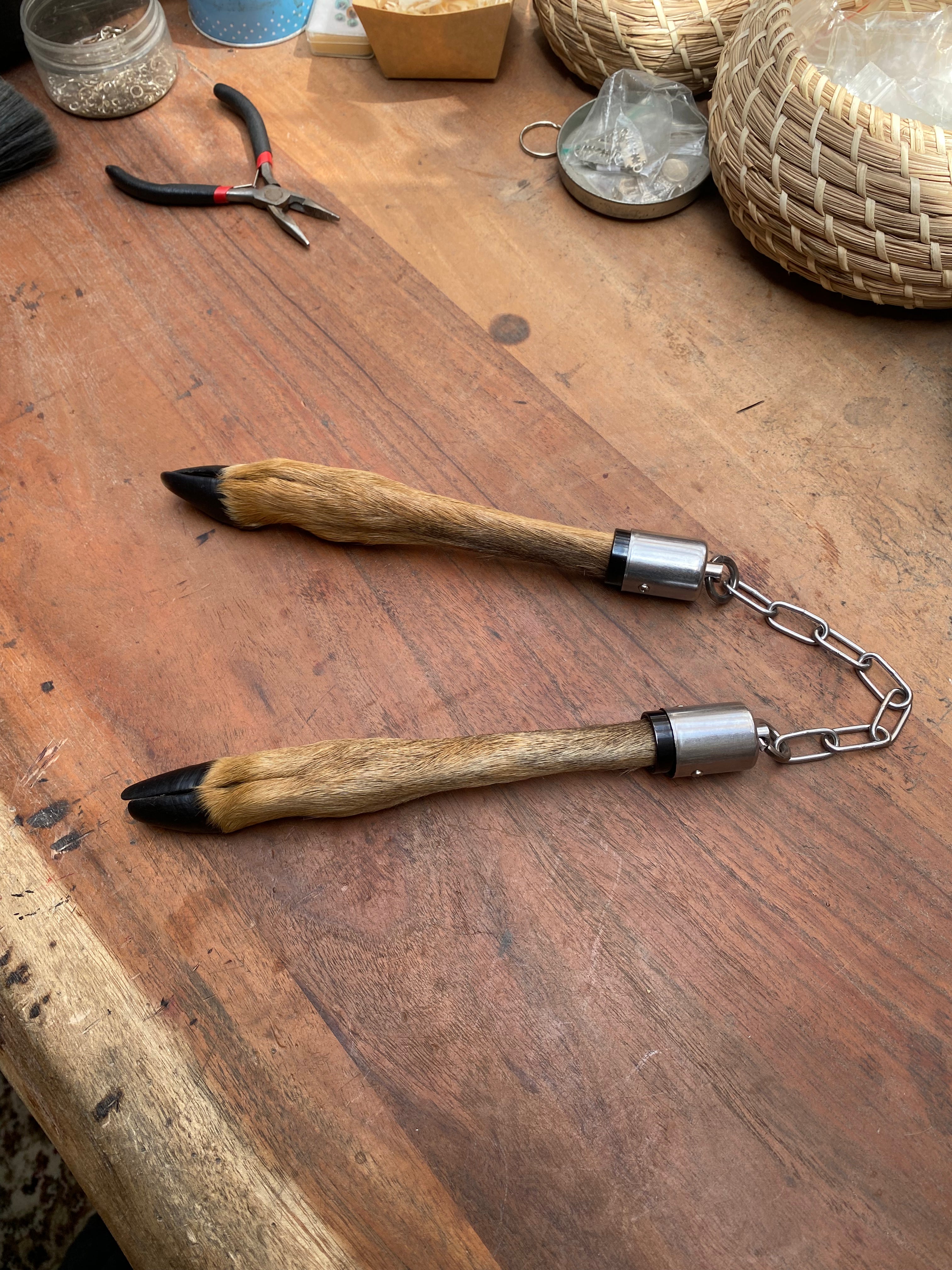 Deer Leg Display Nunchucks