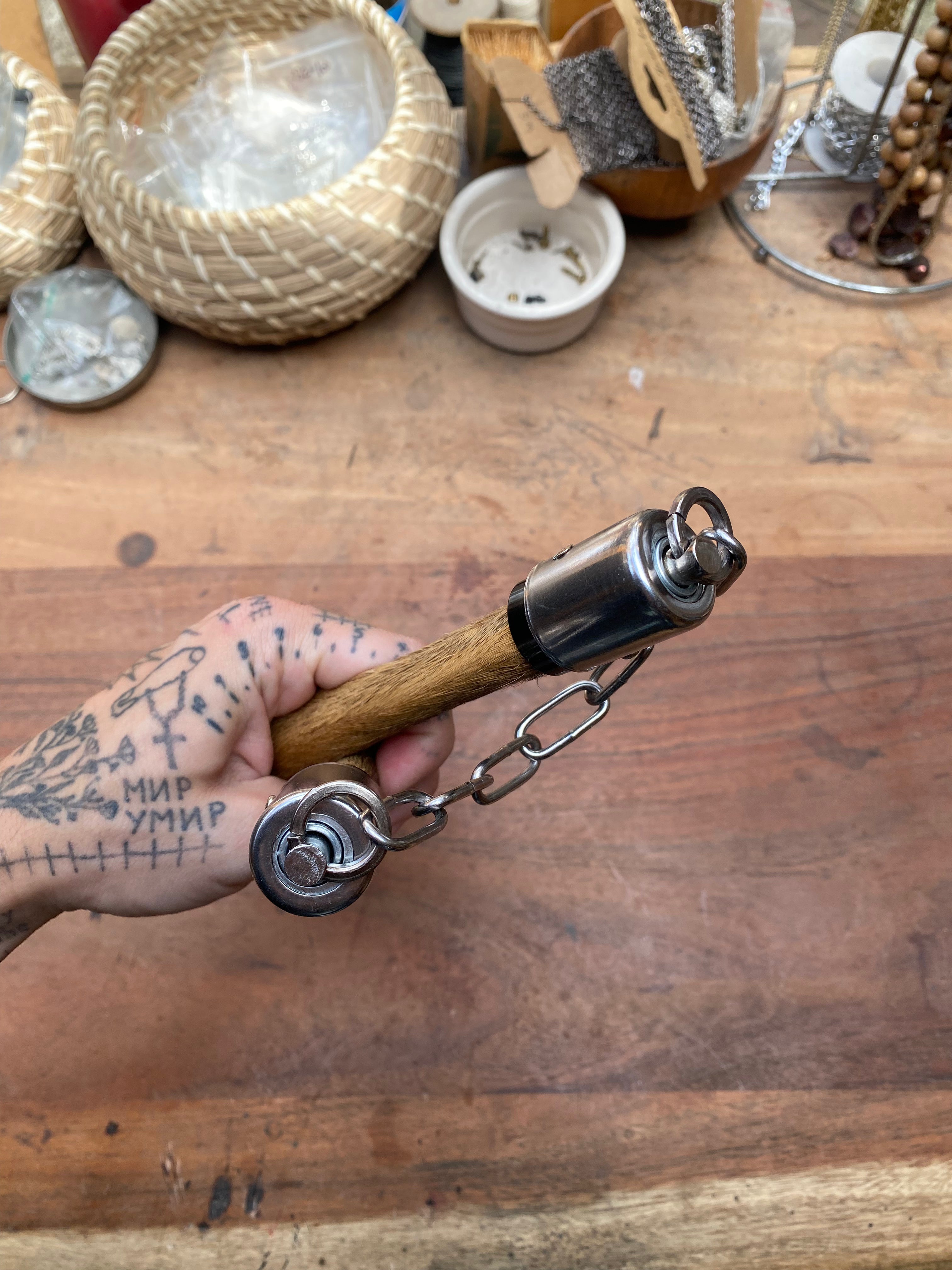 Deer Leg Display Nunchucks