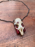 Rat Skull and Blood Vials Necklace