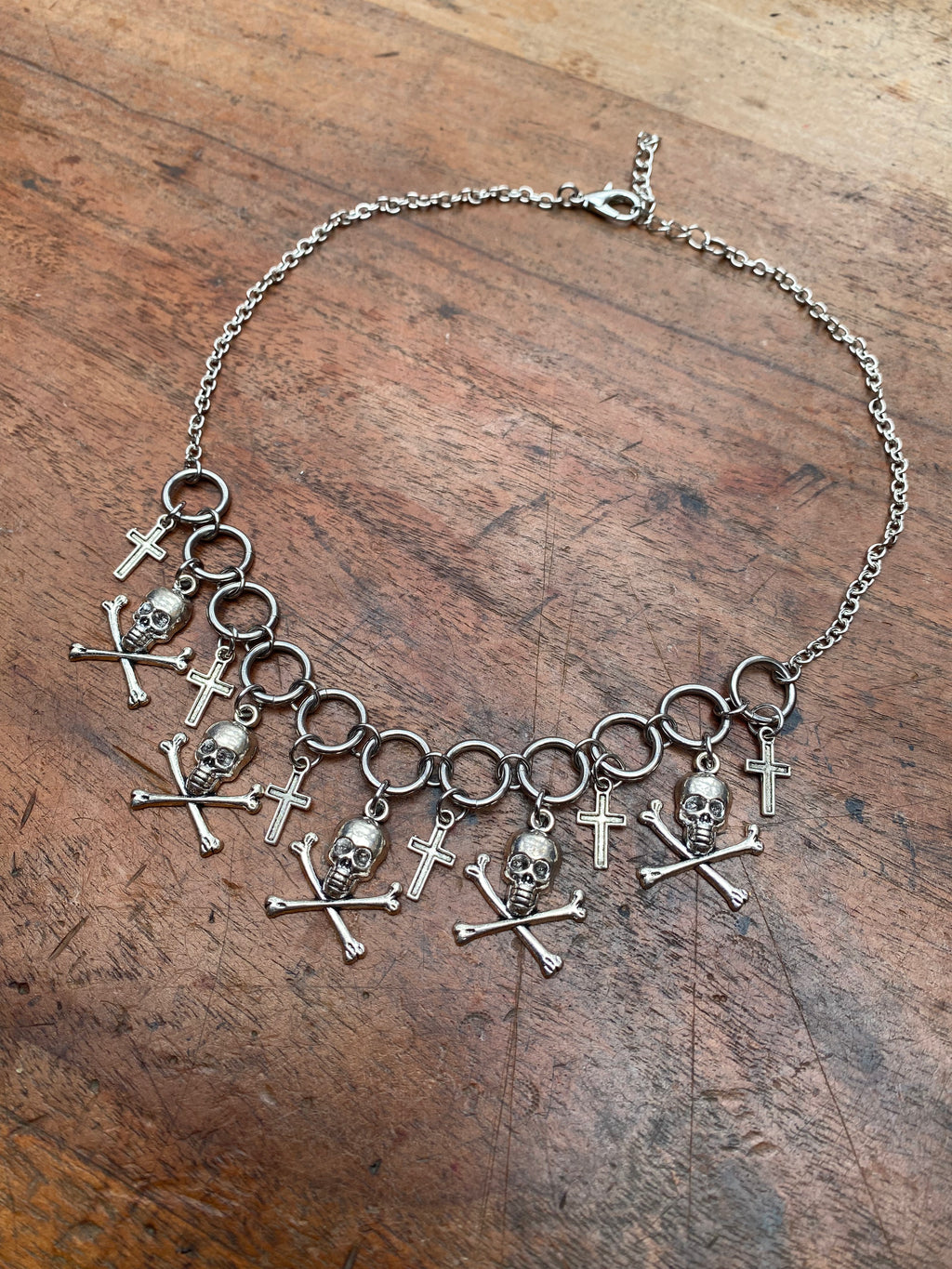 Skulls and Crosses Charm Necklace