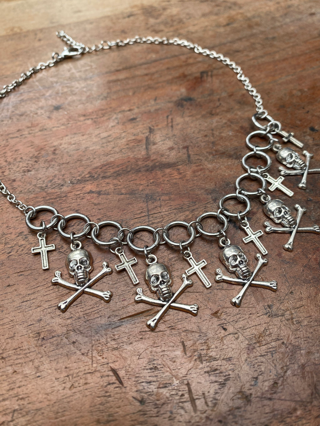 Skulls and Crosses Charm Necklace