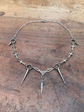 Dagger Charm, Spikes and Crosses Necklace
