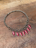 Coffin Enamel Choker Chain Necklace