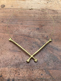 Brass Crossbones Necklace