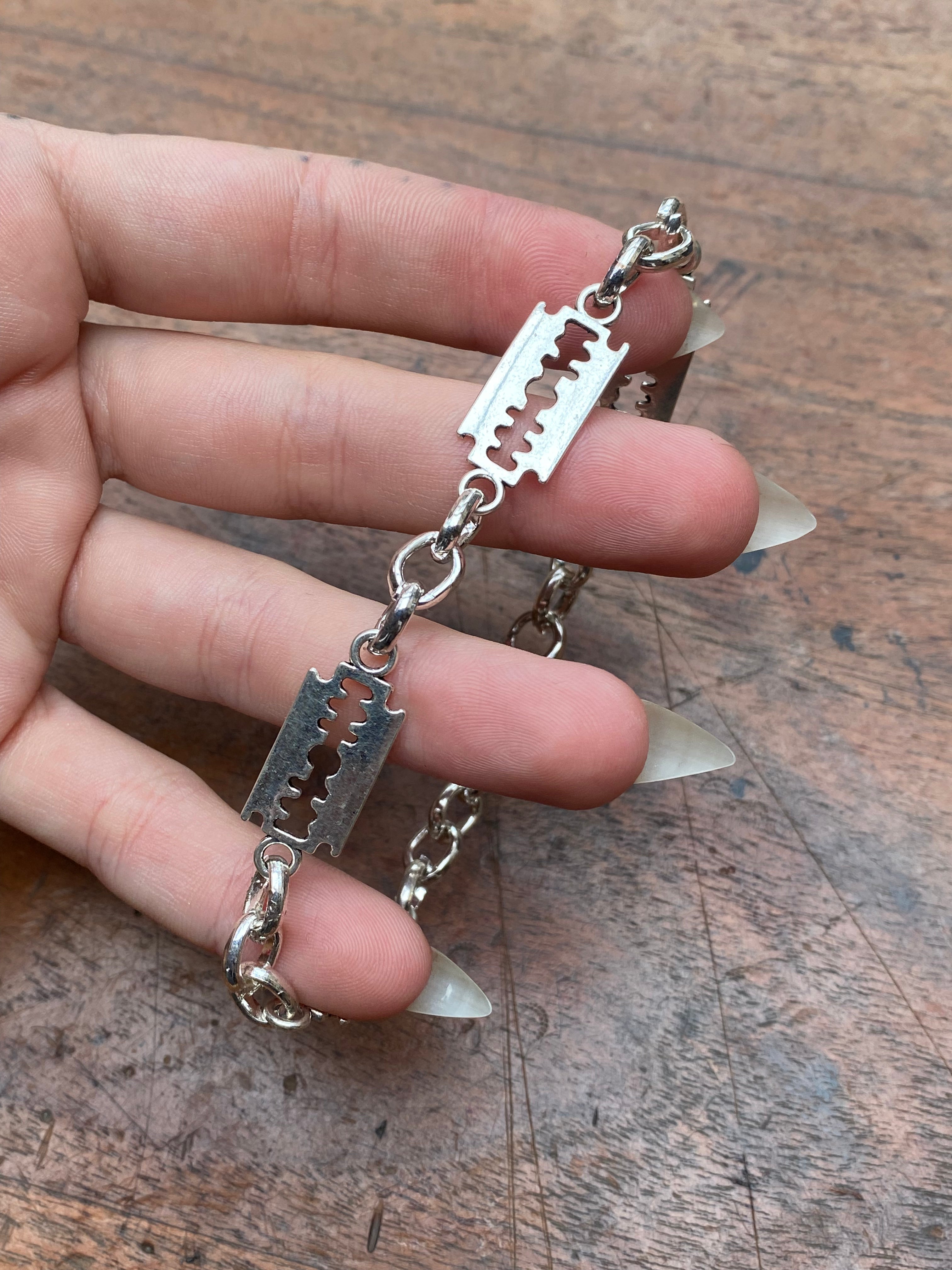 Razor Blade Chain Bracelet