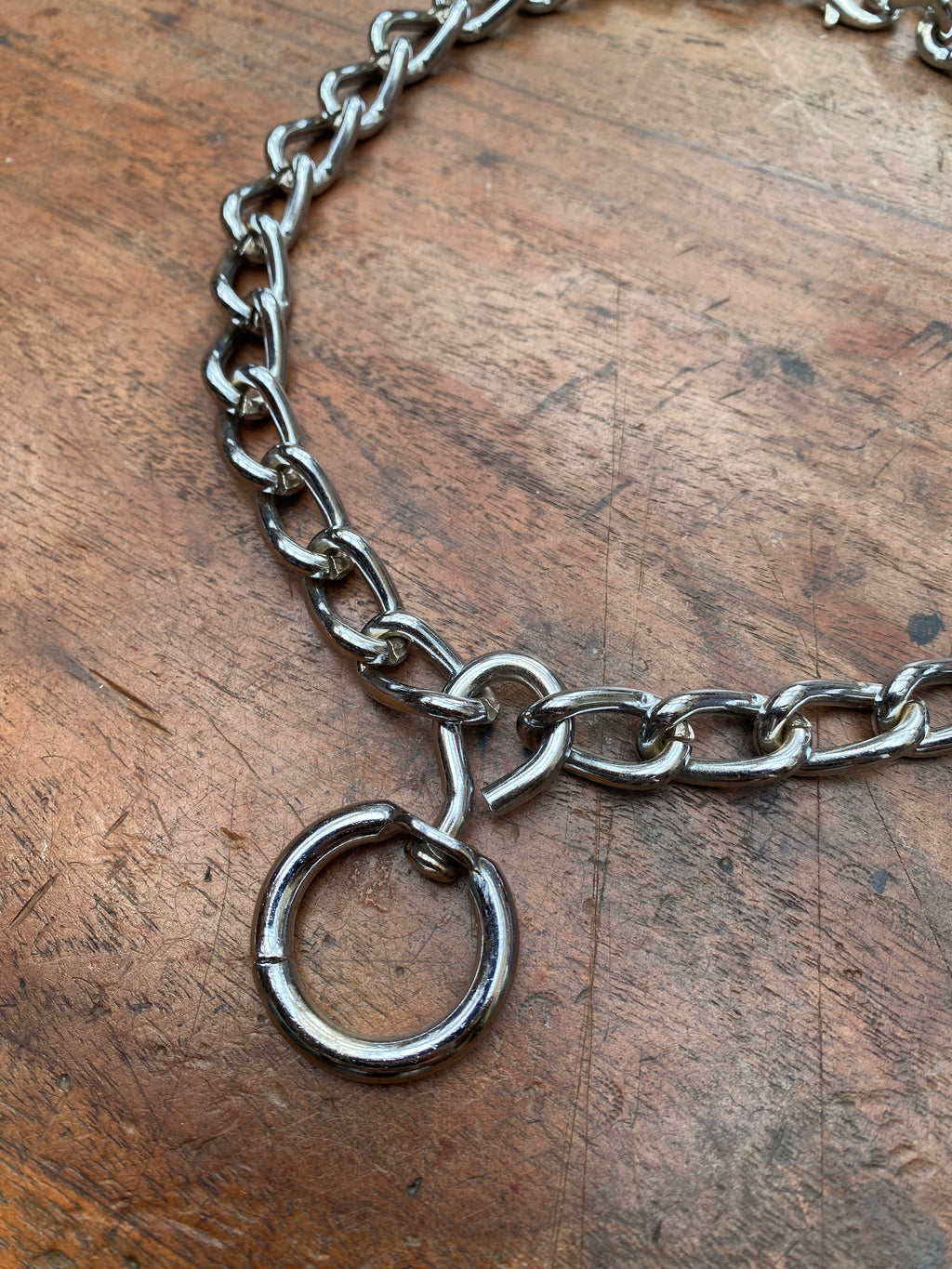 Large Chain and Ring Choker Necklace