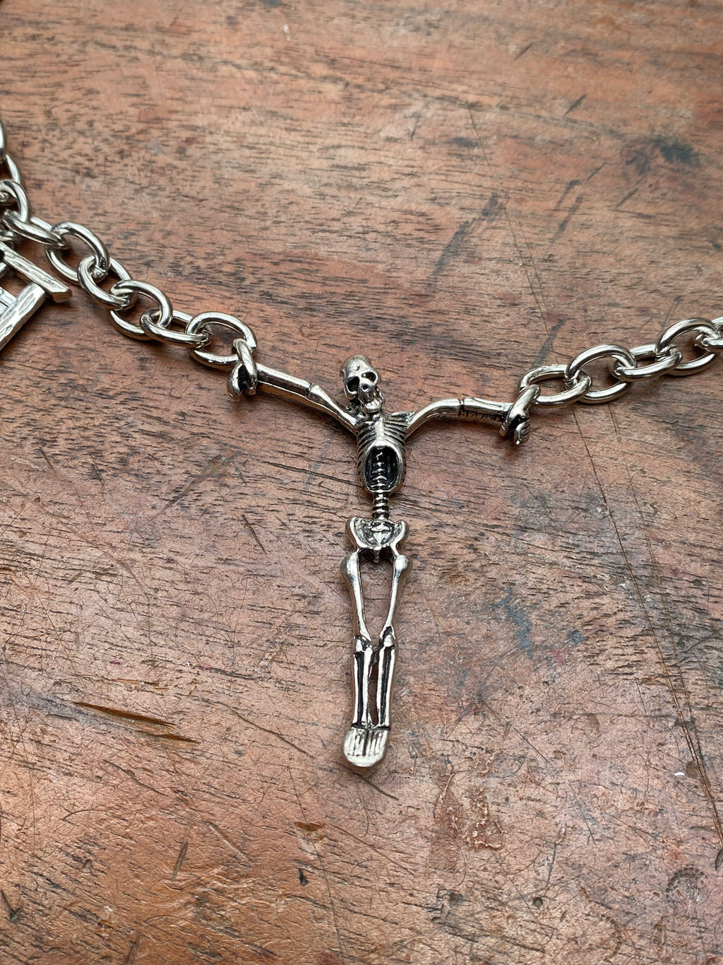Skeleton and Guillotines Chain Necklace