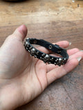 Skulls and Crossbones Leather Bracelet