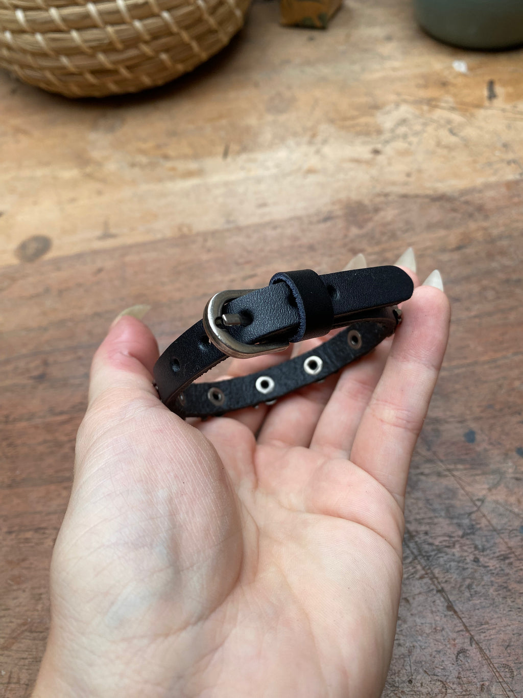 Skulls and Crossbones Leather Bracelet
