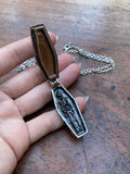 Skeleton Inside a Coffin Pendant Necklace