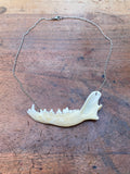 Fox Jaw on Stainless Steel Chain Necklace