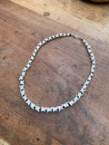Snake Vertebrae and Black Beads Necklace
