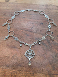 Pentagram with Moons and Crosses Necklace