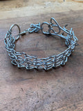Double Square Link Choker with Spikes