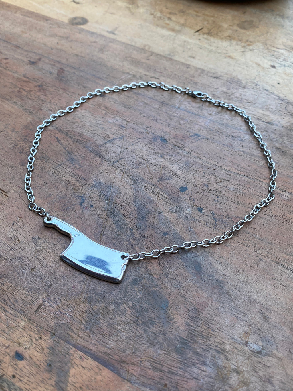 Stainless Steel Cleaver Chain Necklace