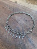 Crosses on a Chain Choker Necklace