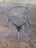 Openable Vial and Spikes Necklace