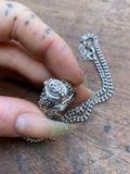 Sterling Silver Ring with Secret Compartment on a Chain