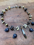 Mudlarked Tooth and Bone Beads Necklace