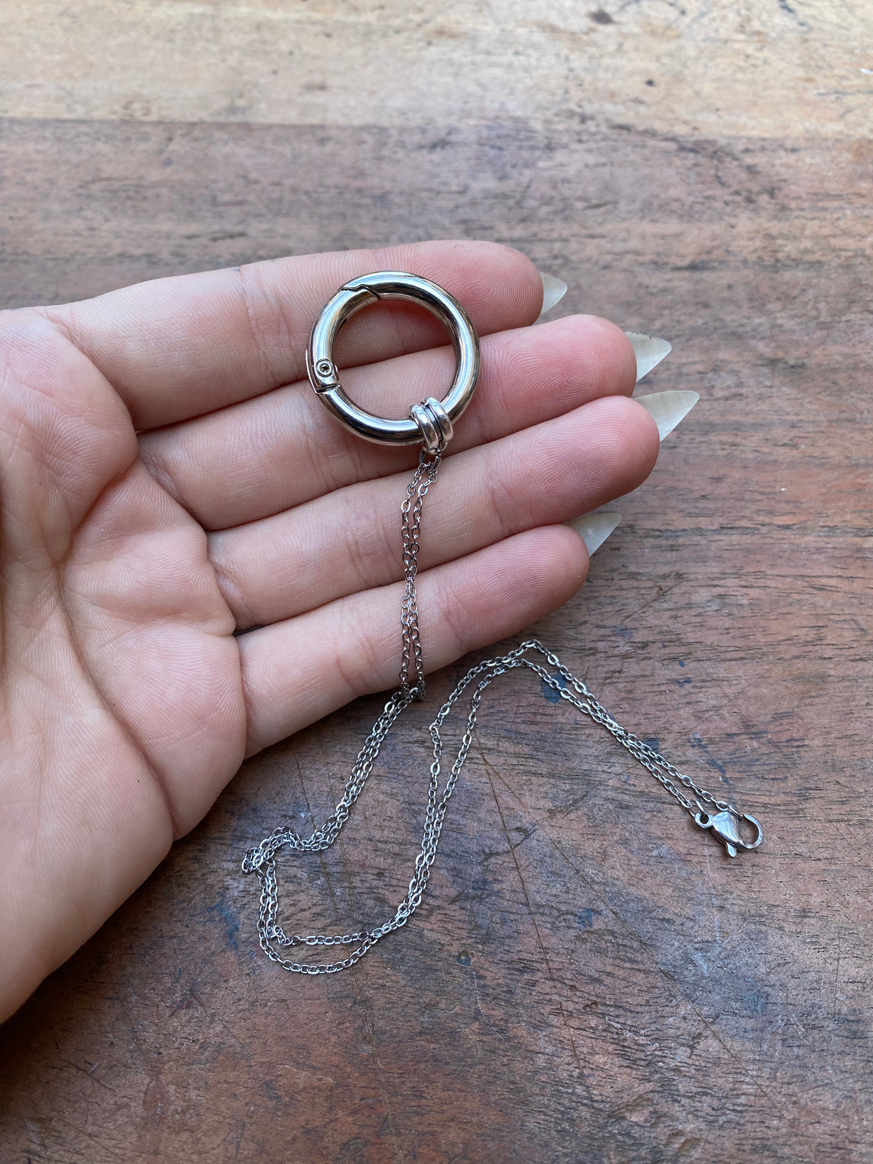 Openable Attachment Ring on a Chain Necklace