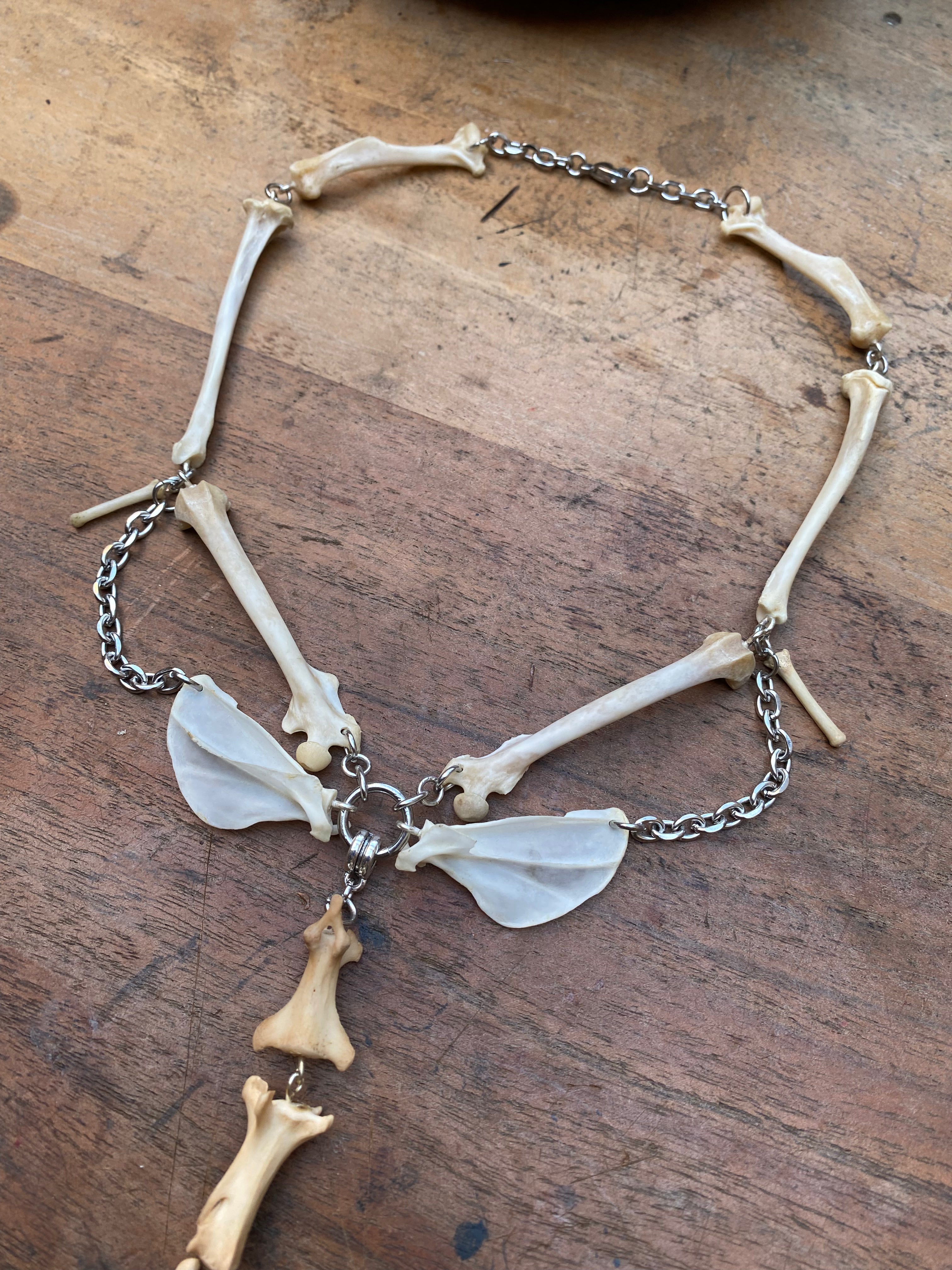 Squirrel and Fox Tail Bones Necklace