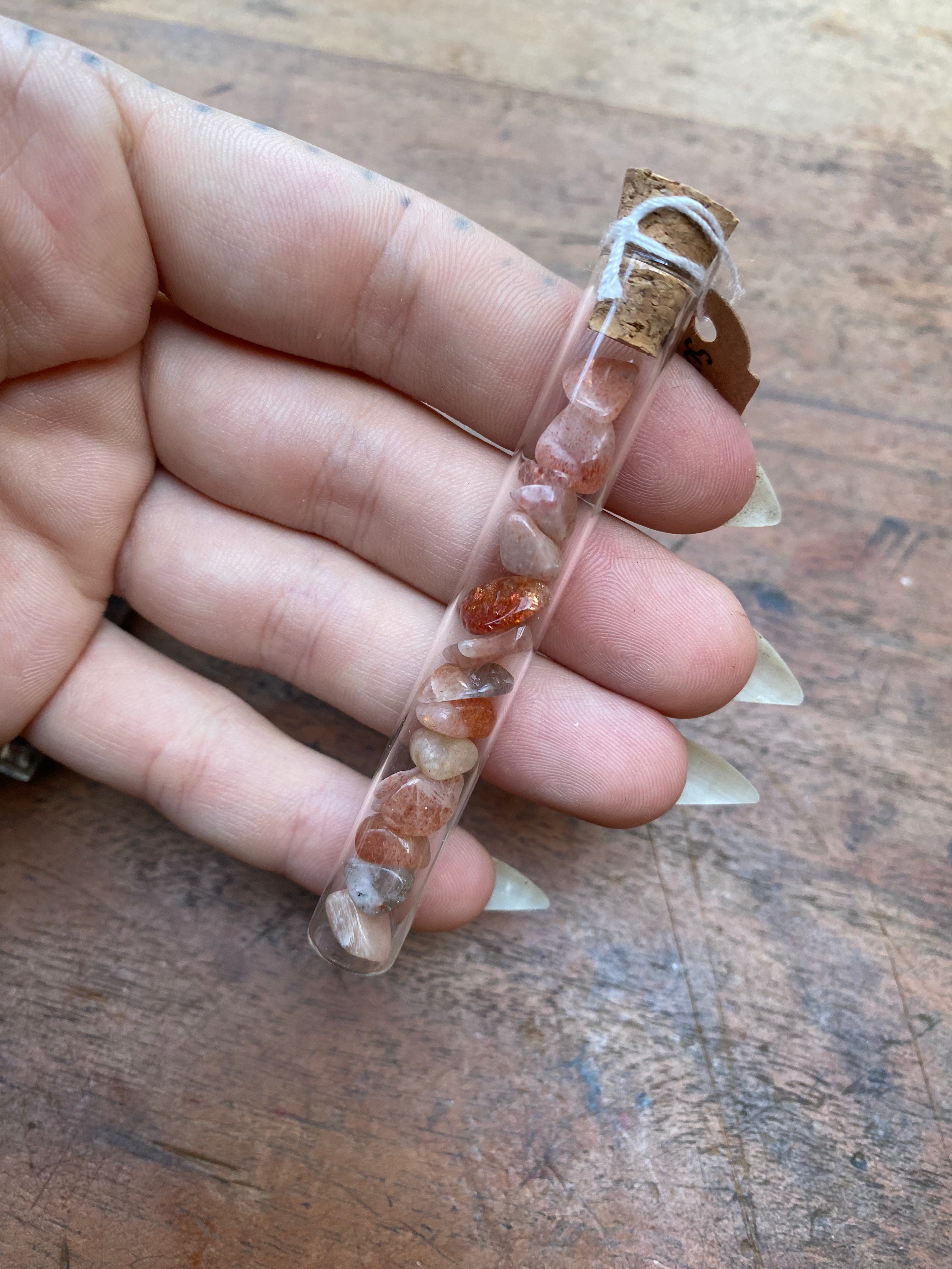Natural Gemstones in Glass Vials